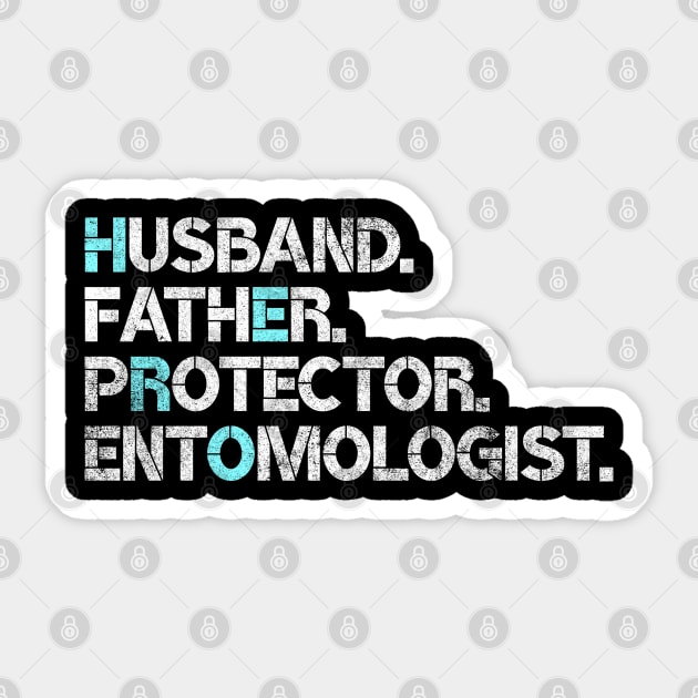 Husband Father Protector Entomologist Insects Gift Zoology Sticker by wygstore